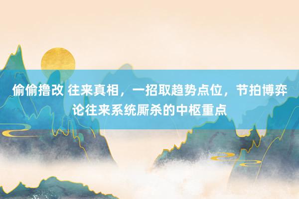 偷偷撸改 往来真相，一招取趋势点位，节拍博弈论往来系统厮杀的中枢重点