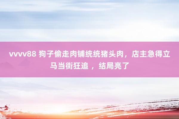 vvvv88 狗子偷走肉铺统统猪头肉，店主急得立马当街狂追 ，结局亮了
