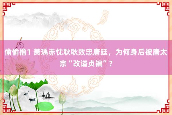 偷偷撸1 萧瑀赤忱耿耿效忠唐廷，为何身后被唐太宗“改谥贞褊”？