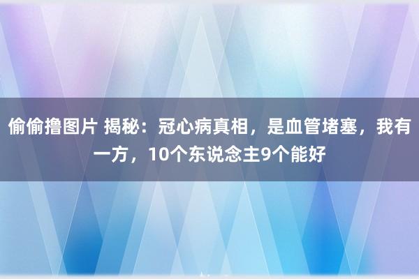 偷偷撸图片 揭秘：冠心病真相，是血管堵塞，我有一方，10个东说念主9个能好