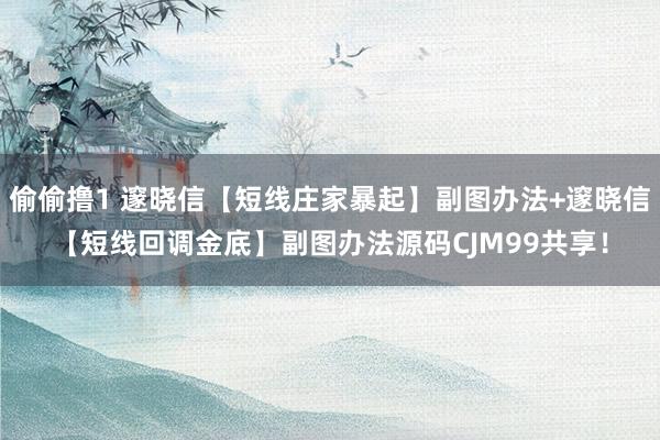 偷偷撸1 邃晓信【短线庄家暴起】副图办法+邃晓信【短线回调金底】副图办法源码CJM99共享！